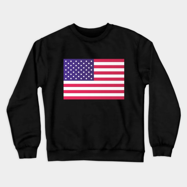 USA Flag Crewneck Sweatshirt by ZazasDesigns